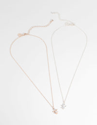 Mixed Metal Angelic Diamante Necklaces - link has visual effect only