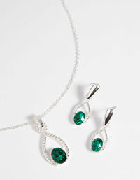 Festive Diamante Necklace and Earring Set - link has visual effect only