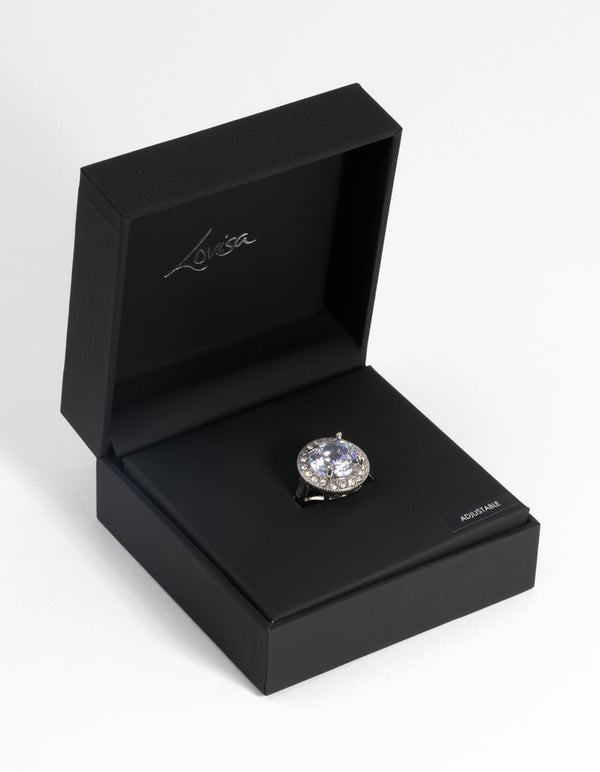 Silver Statement Adjustable Ring