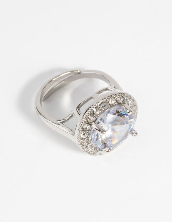 Silver Statement Adjustable Ring