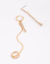Gold Stone Bar Earring Stack Pack - link has visual effect only