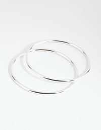 Silver Clean Round Bangle Pack - link has visual effect only