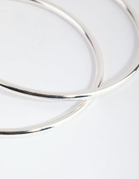 Silver Clean Round Bangle Pack - link has visual effect only