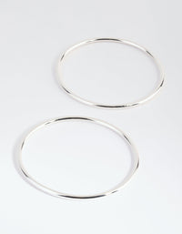 Silver Clean Round Bangle Pack - link has visual effect only