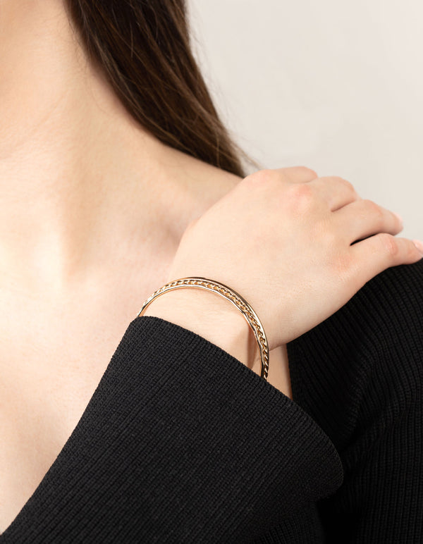 Gold Detail and Plain Bangle Pack