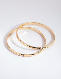 Gold Hammered Bangle Pack - link has visual effect only