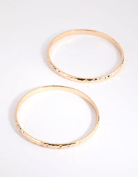 Gold Hammered Bangle Pack - link has visual effect only