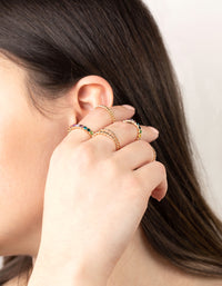 Gold and Rainbow Textured Ring Pack - link has visual effect only