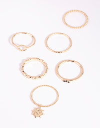 Gold Sun Charm Ring Pack - link has visual effect only