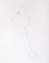 Silver Singapore Hand Chain - link has visual effect only
