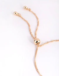 Gold Singapore Ring Hand Chain - link has visual effect only