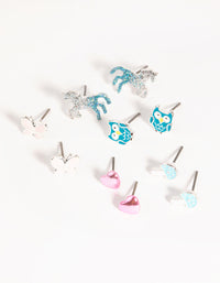 Silver Mythical Stud Earring Pack - link has visual effect only