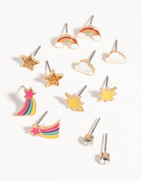 Kids Starry Sky Stud Earring Pack - link has visual effect only