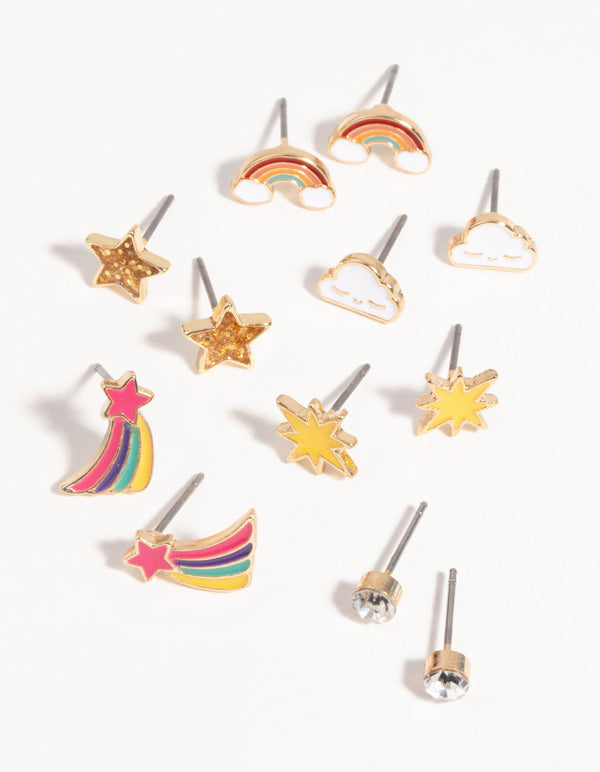 Kids Starry Sky Stud Earring Pack