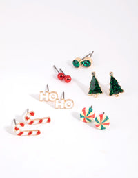 Kids Festive Candy Stud Earring Pack - link has visual effect only