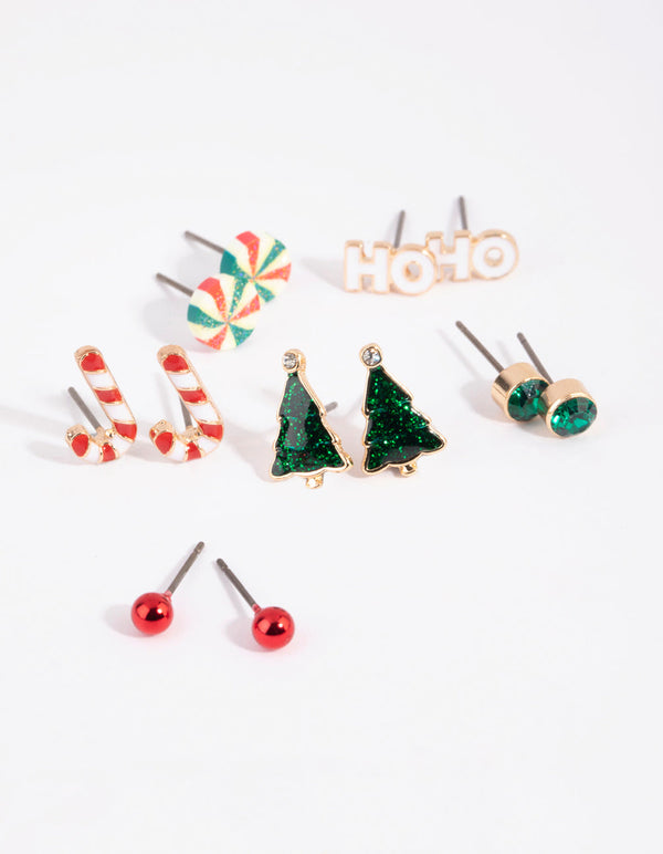 Kids Festive Candy Stud Earring Pack