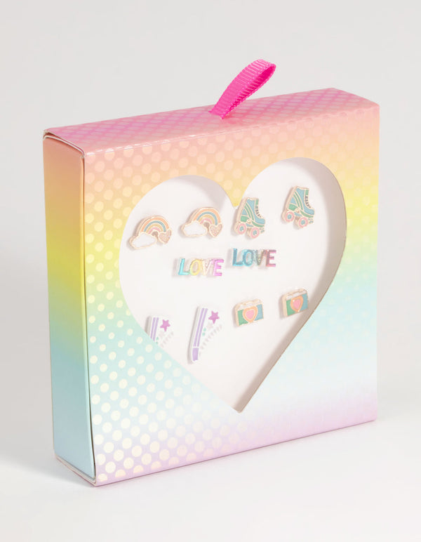 Kids Retro Stud Earring Pack