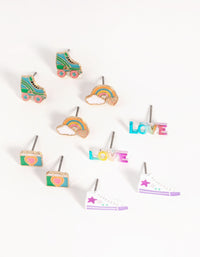 Kids Retro Stud Earring Pack - link has visual effect only