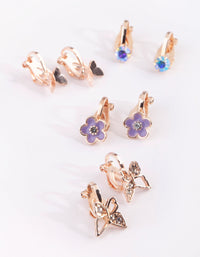 Kids Diamante and Butterfly Clip-On Earrings - link has visual effect only