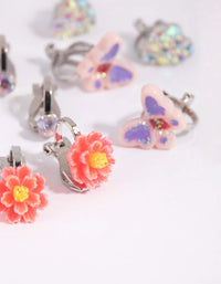Kids Butterfly and Heart Clip-On Earrings - link has visual effect only