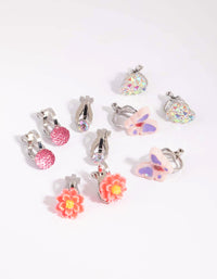 Kids Butterfly and Heart Clip-On Earrings - link has visual effect only
