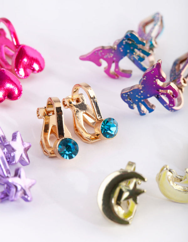 Kids Star Clip-On Earring Pack