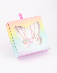 Kids Unicorn and Rainbow Necklace Pack - link has visual effect only