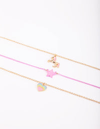 Kids Unicorn and Rainbow Necklace Pack - link has visual effect only
