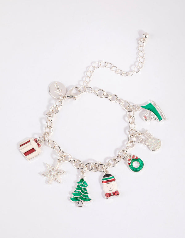 Kids Festive Sleigh Charm Bracelet