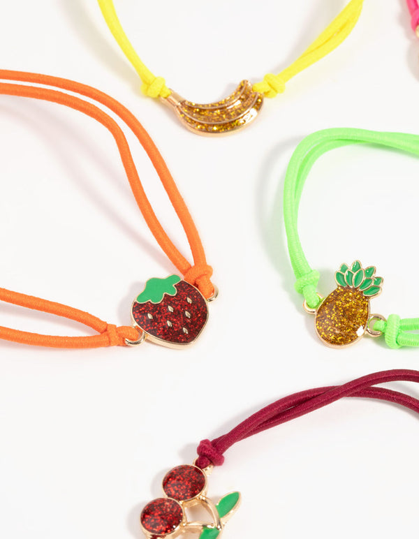 Kids Glitter Fruit Bracelet Pack