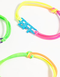 Kids Fluro Diamante Best Friend Bracelet Pack - link has visual effect only