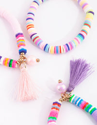 Kids Beaded Tassel Bracelet Pack - link has visual effect only