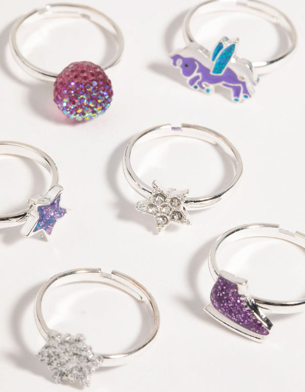 Kids Festive Snowflake Ring Pack