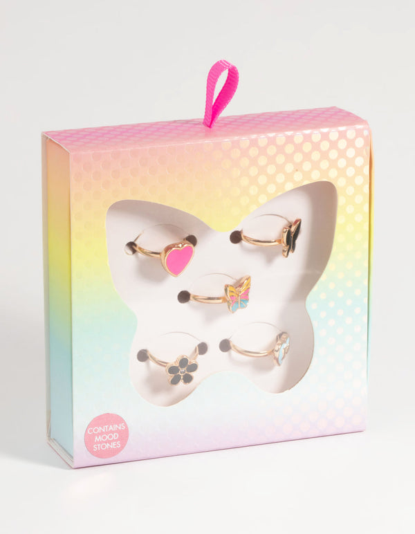 Kids Butterfly Mood Ring Pack