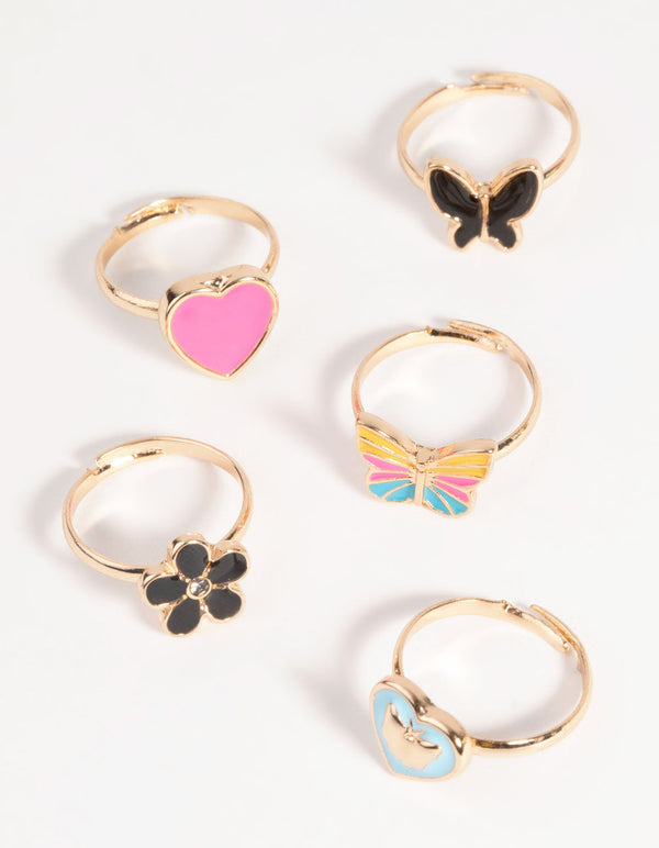 Kids Butterfly Mood Ring Pack