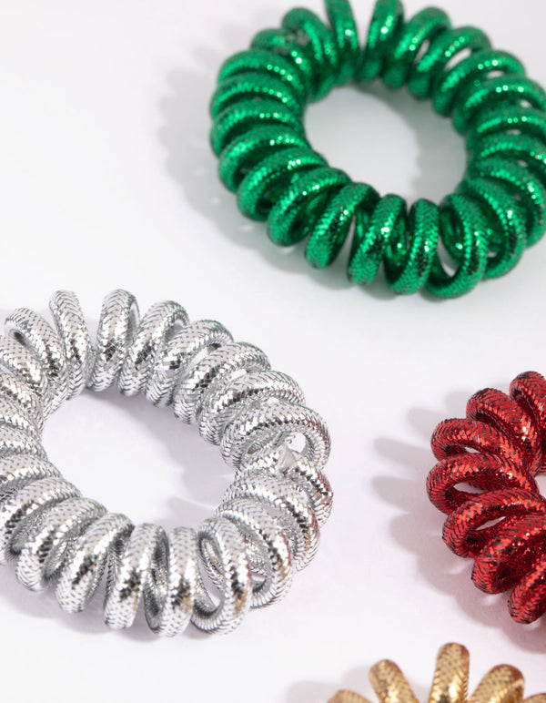 Kids Metallic Hair Spirals