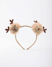 Kids Festive Reindeer Headband - link has visual effect only