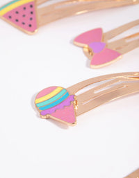 Kids Fun Enamel Snap Clip Pack - link has visual effect only