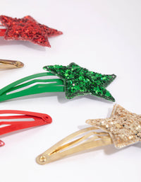 Kids Glitter Star Snap Clip Pack - link has visual effect only