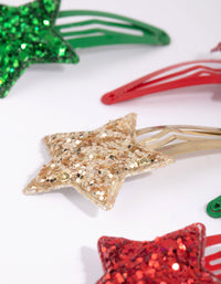 Kids Glitter Star Snap Clip Pack - link has visual effect only