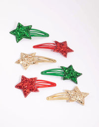 Kids Glitter Star Snap Clip Pack - link has visual effect only