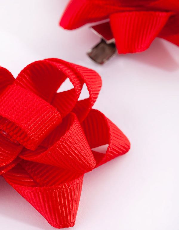 Kids Festive Present Bow Clips
