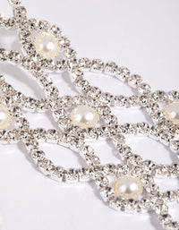 Silver Pearl Mesh Choker Necklace - link has visual effect only