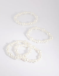 Irregular Pearl Stretch Bracelets - link has visual effect only