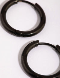 Matte Black Huggie Hoop Earrings - link has visual effect only