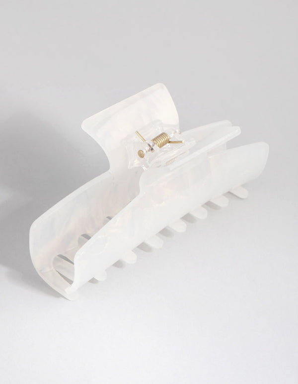 Plastic Large Frosted Rectangle Claw