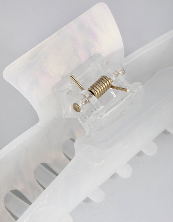Plastic Large Frosted Rectangle Claw