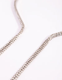 Silver Thin Diamante Dangle Alice Band - link has visual effect only