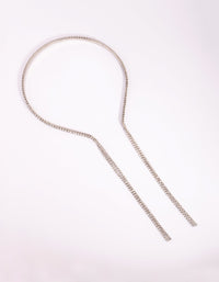 Silver Thin Diamante Dangle Alice Band - link has visual effect only