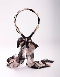 Twisted Diamante and Pearl Alice Band - link has visual effect only